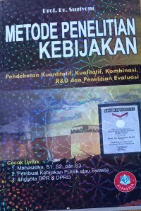 Image of Metode Penelitian Kebijakan