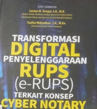 Image of Transformasi Digital Penyelenggaraan RUPS (e-RUPS) Terkait Konsep Cyber Notary